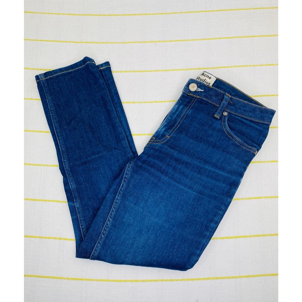 Acne Studios Skinny Jeans Mid Rise Women Size 26 Dark Wash Stretch Classic